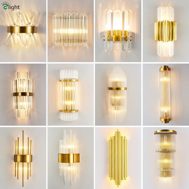 Современные золотые светодиодные Настенные светильники комнатное освещение