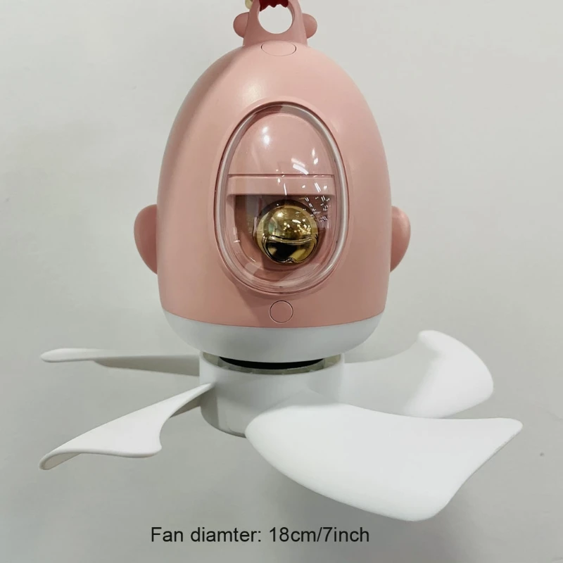 

8000mAh App Remote Control Timing Camping Fan 4 Gears Ceiling Fan with LED Lamp