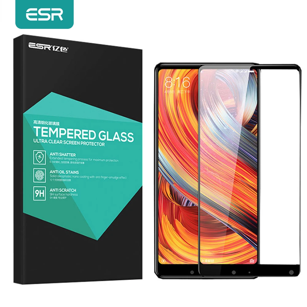 Защитное стекло ESR для Xiaomi MI 6 закаленное MIX 2 3x 9H 3D полная защита пленка mi mix 2|6 screen