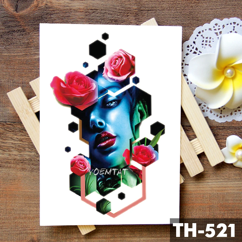 Водостойкая Временная тату-наклейка розовая Галактика звездное небо для девушек