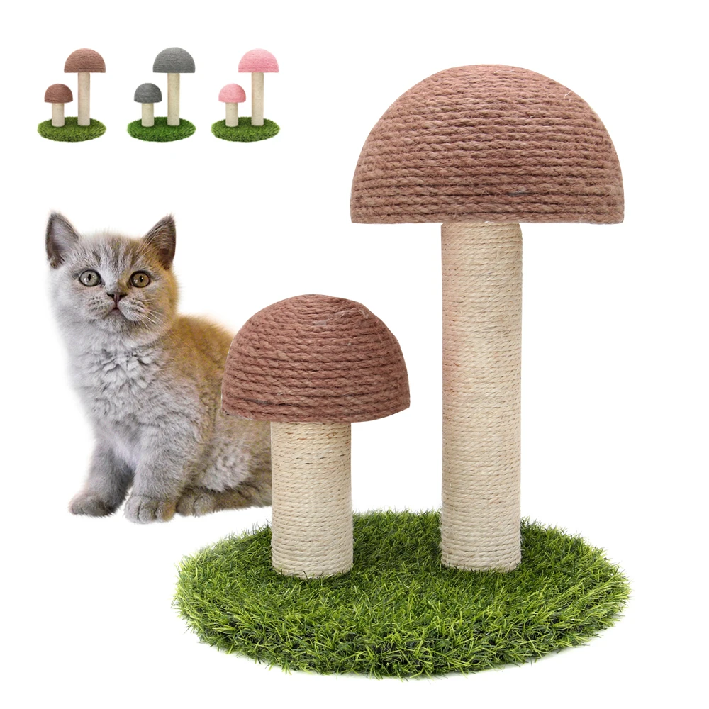 

Cat Scratching Post Mushroom Cat Kitten Scratching Toy Natural Sisal Durable Cat Scratchers for Indoor Cats Playing Jumping