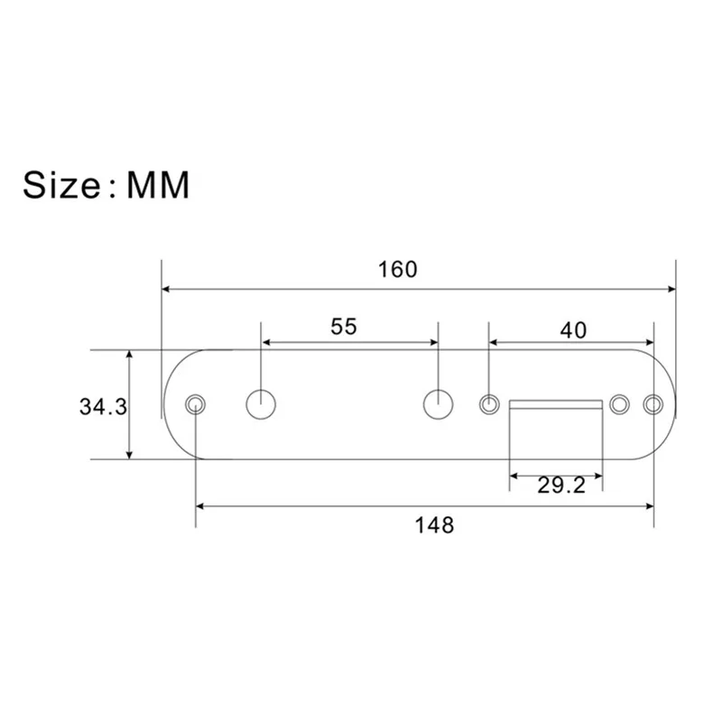 Сменный металлический блок управления для электрогитары Fender Tele 1 шт. 34 мм