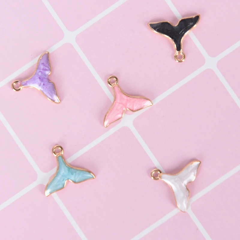 10 шт. 15x18 мм изысканная эмалированная капля масло хвост русалки подвески подвеска