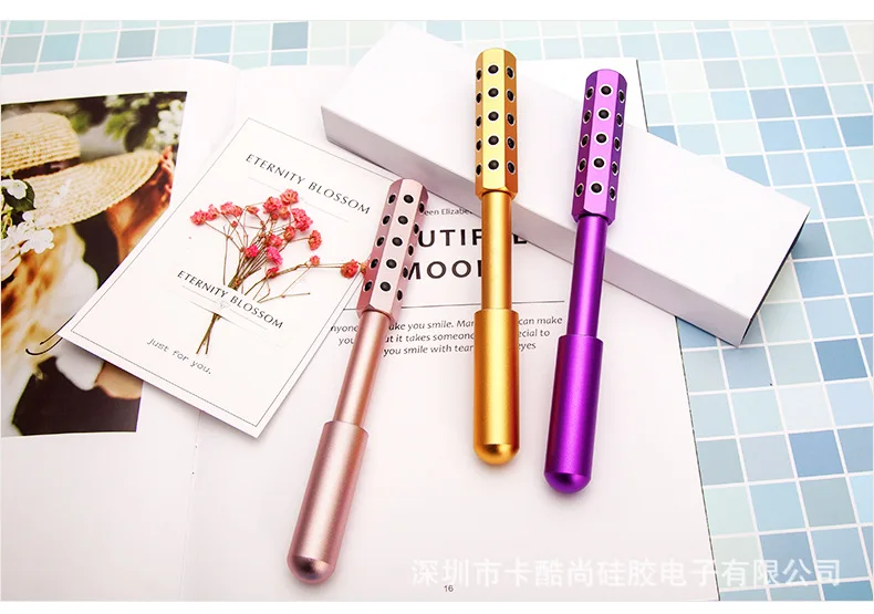 安い 1pcマッサージダブルヘッドゲルマニウム石顔lifing美ボディ手皮膚刺激顔痩身機器