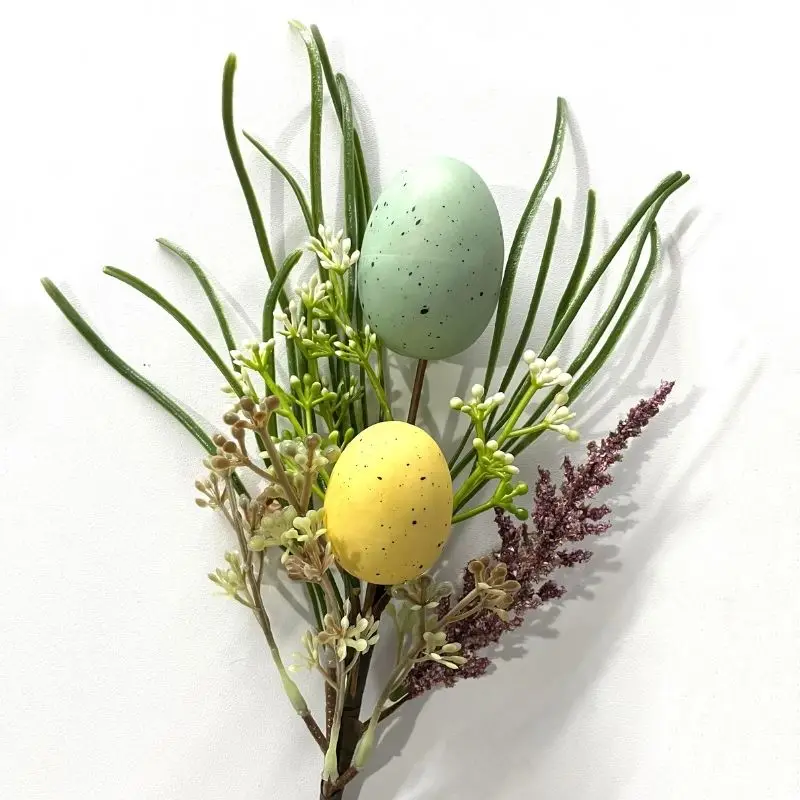 Пасхальное яйцо ветка дерева пасхальное украшение красочная картина пена цветок