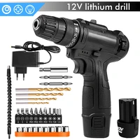 12v cordless electric screwdriver rechargeable impact screwdriver handheld drill power tools with 1200mah battery and accessorie