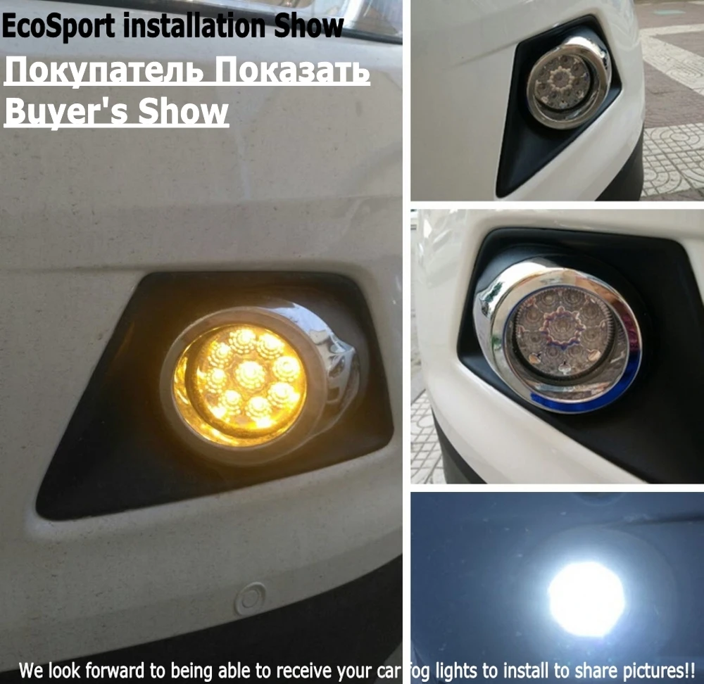 Автомобильный Стайлинг для Mitsubishi Mirage/Space Star светодиодные противотуманные фары H11 H8 Замена налобный противотуманный фонарь
