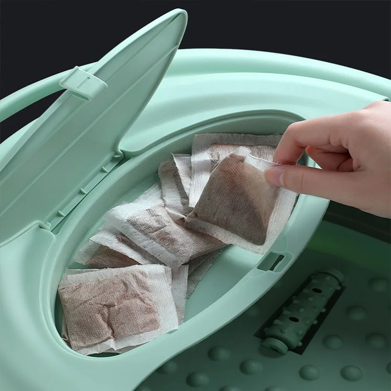 JOYBOS удобная складная ванна для ног с крышкой массажа дома большой емкости