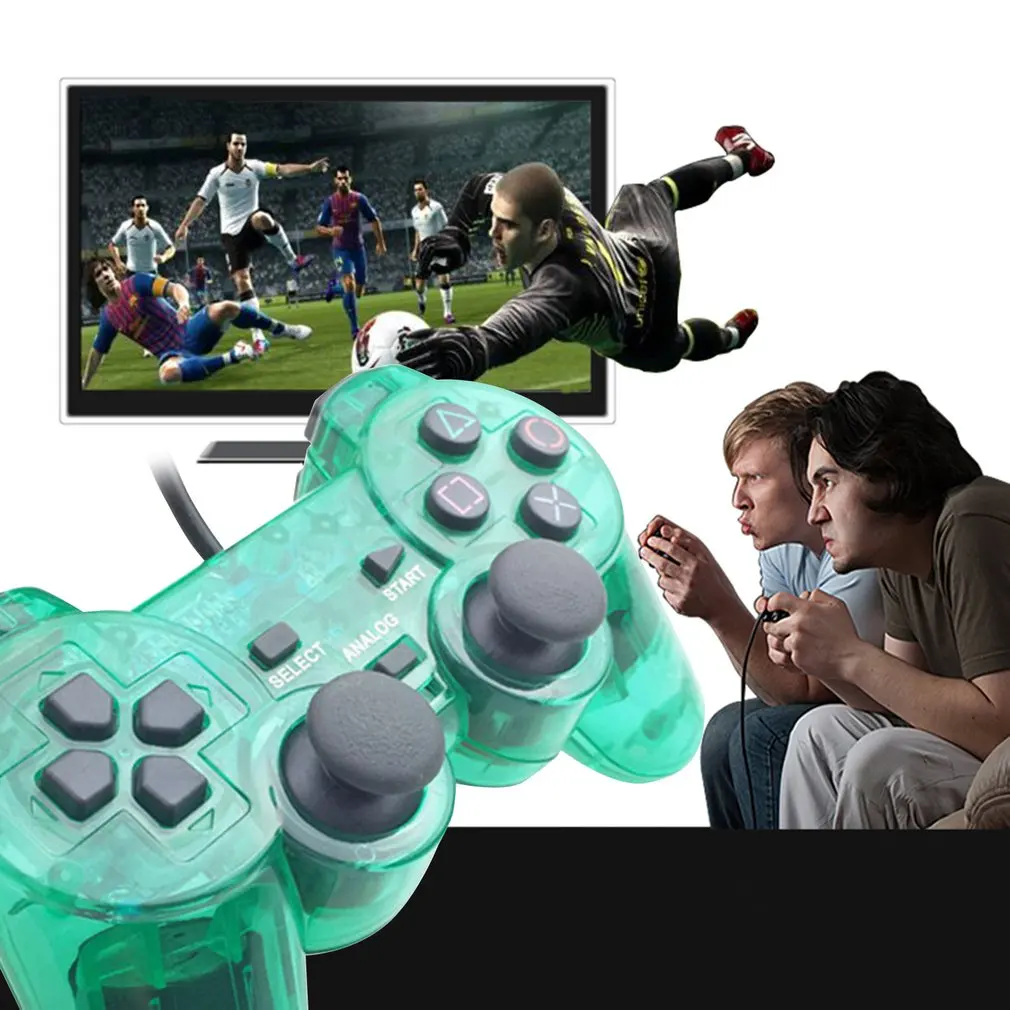 Проводной джойстик для Sony PS2 Playstation2 Dual Shock видеоигр длинный кабель Прямая