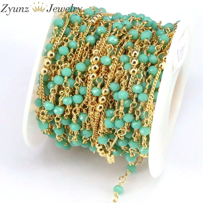 5 метров металлический кабель эмаль Золотая цепочка много цветов Звенья из