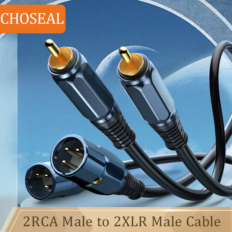 CHOSEAL Двойной RCA к XLR кабель 2 RCA папа к 2 XLR Мужской HiFi аудио кабель для усилителя миксер микрофон