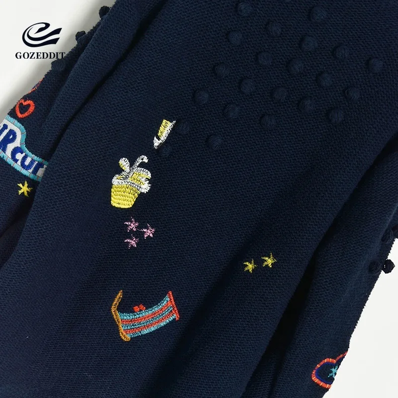 Gozeddit Роскошные Дизайнерские вязаные свитера с рисунком троянского коня бабочки