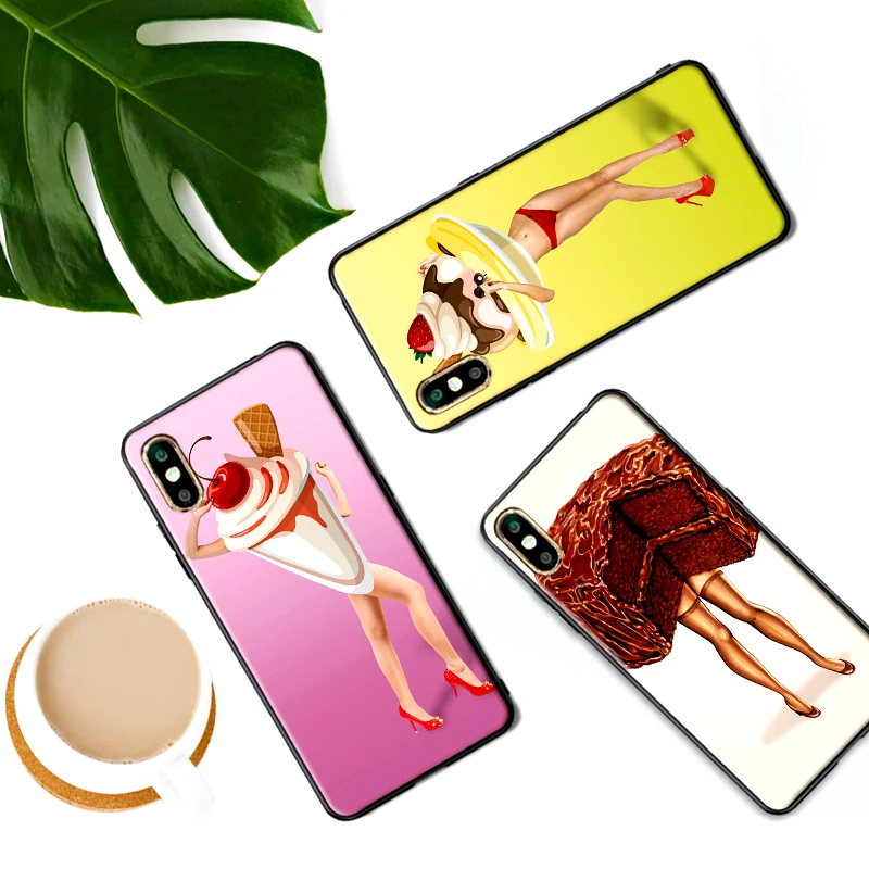 Для Xiaomi Redmi 7A K20 pro 6 Note 5 8 Pro сексуальный милый торт для девочек комбинированный 4X 5A