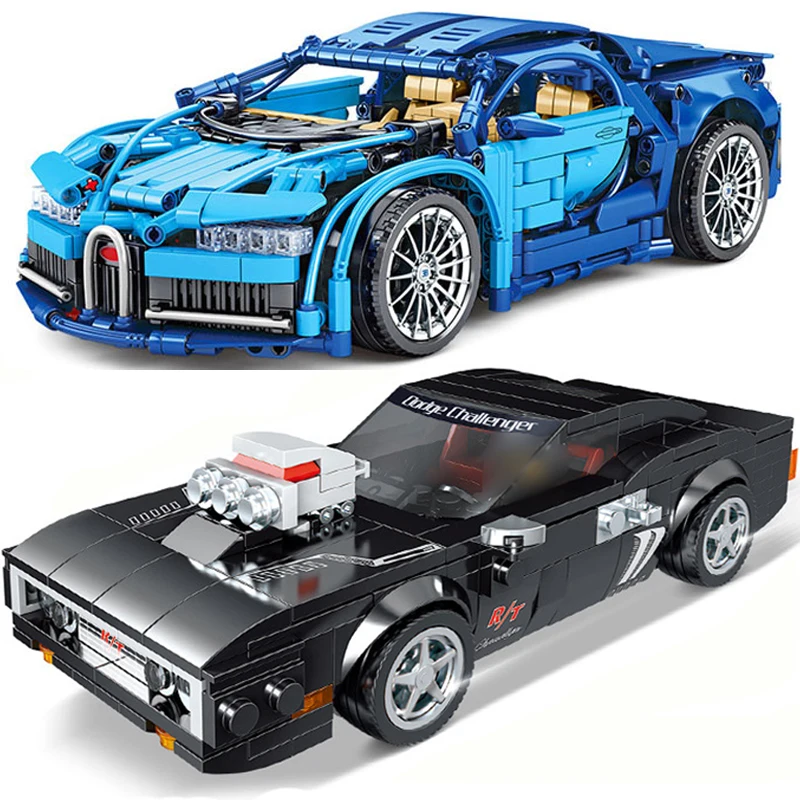 

BZDA City Speed Champion Super Sports Car Vehicle Building Blocks 1:14 Super Racing Pull Back Car Kit Bricks Toys Gift For Boys