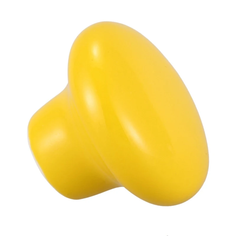 1 шт. керамические дверные круглые рукоятки кухонный шкаф Гардероб Ручки желтые