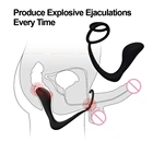 2 в 1 Slilcone член кольцо стимулятор Анальная пробка мужской массаж простаты Задержка эякуляции Кольцо стимулятор взрослые секс-игрушки для мужчин геев