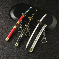 anime one piece keychain roronoa zoro sword key chain ring men car bag keychains chaveiro fashion jewelry