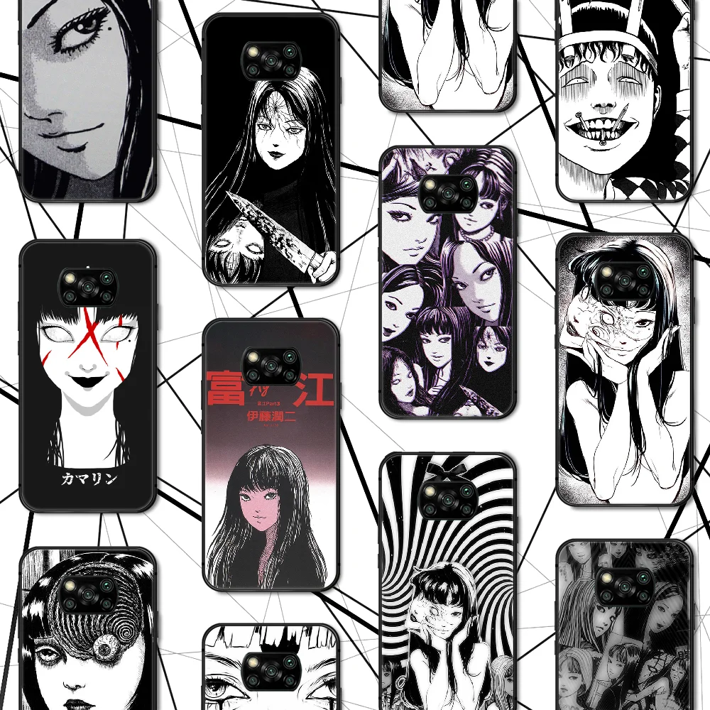 

Horror Comic Junji ito Tomie Phone Case For Xiaomi Mi Note 10 A3 9 MAX 3 A2 8 9 10 11 Lite Pro Ultra black Cell Fashion Coque