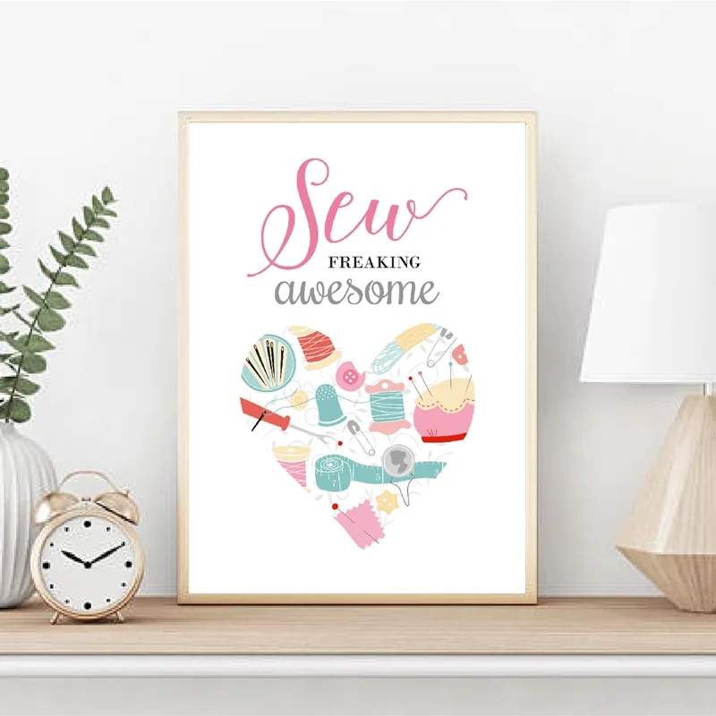 Декоративный плакат с изображением комнаты ручной работы шитье цитаты мотивами