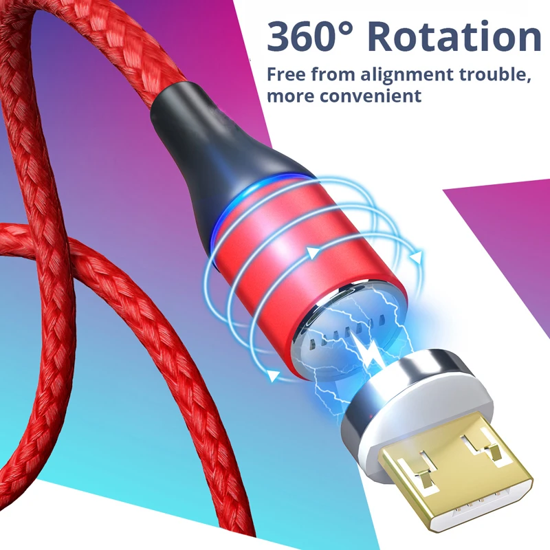 

Magnetic Micro USB Cable 3A Fast Charging Cable For Redmi note 6 pro Xiaomi mi 3 4S Redmi 4X 4A 5A 5 Plus Note 5 4X 4A 5A Cable