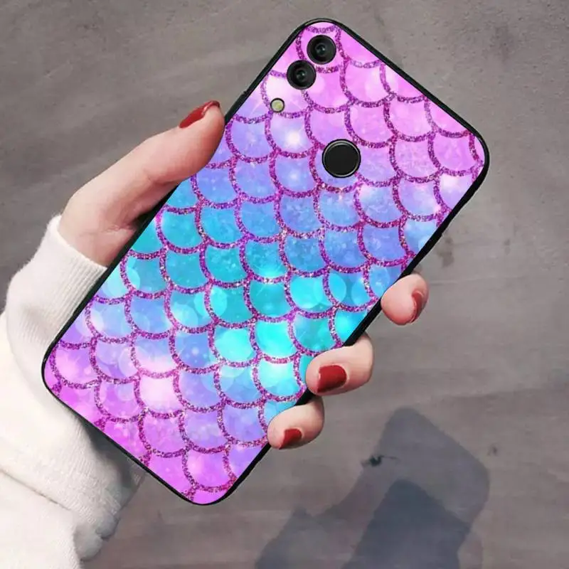 

Mermaid Tail Scale Phone Case For Huawei Y5 Y6 II Y7 Y9 PRIME 2018 2019 NOVA3E P20 PRO P10 Honor 10