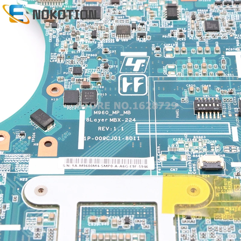 NOKOTION A1771571A MBX-224 ноутбук материнская плата для Sony VAIO VPCEA VPCEA290X 14 M960 1P-009CJ01-8011 основная плата Бесплатный процессор