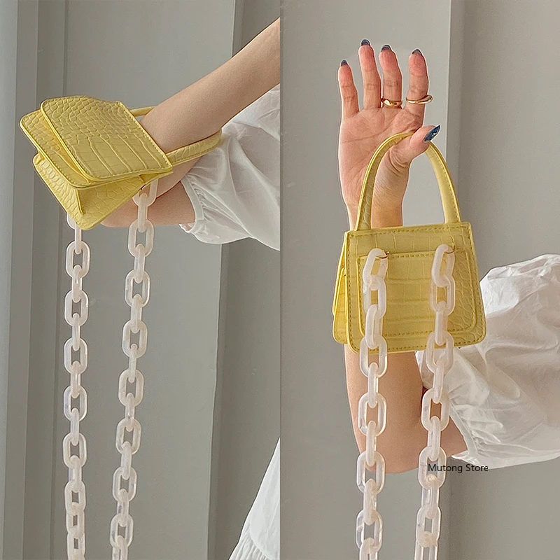 Сумка слинг Женская квадратная под крокодиловую кожу 12 см 2020|Сумки с ручками| |