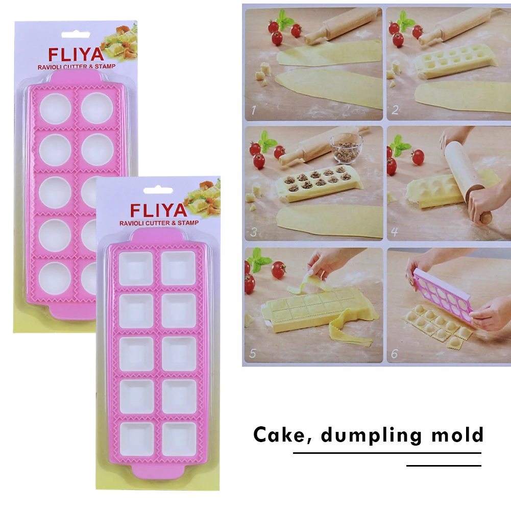 

Multifunction Plastic Ravioli Mould Dumplings Cutter Dumpling Maker Form Wrapper Presser Molds Cooking Pastry Cutter Pastry Tool
