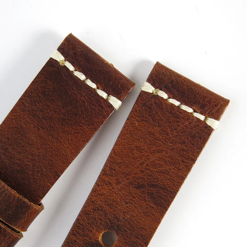 Watch Accessories Cow Leather Watch Bracelet Brown Black Vintage Wristwatch Strap Band Belt 20mm 22mm 24mm Watchband Quality
