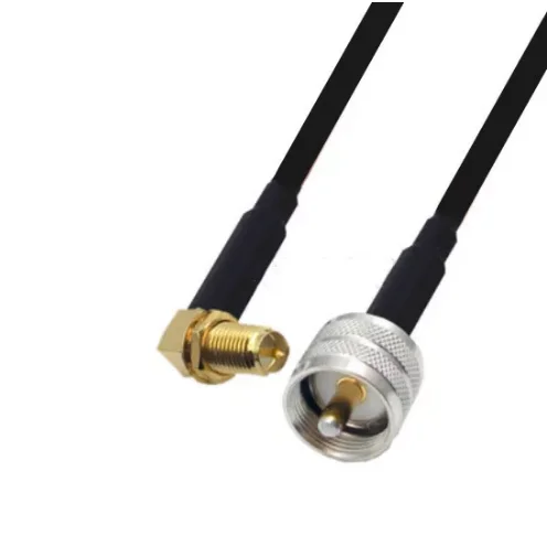

LMR195 Cable RP-SMA Female Right Angle To UHF PL259 Male Connector Low Loss RF Coaxial Extension Jumper Cable
