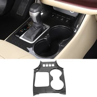 for toyota highlander kluger 2014 2020 abs carbon fiber gear shift knob frame panel cover trim sticker accessories 1pcs