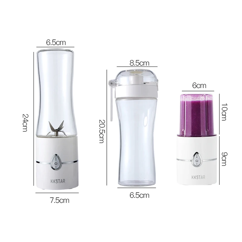 KKSTAR 400 мл Портативный Usb электрическая соковыжималка машина стеклянный блендер