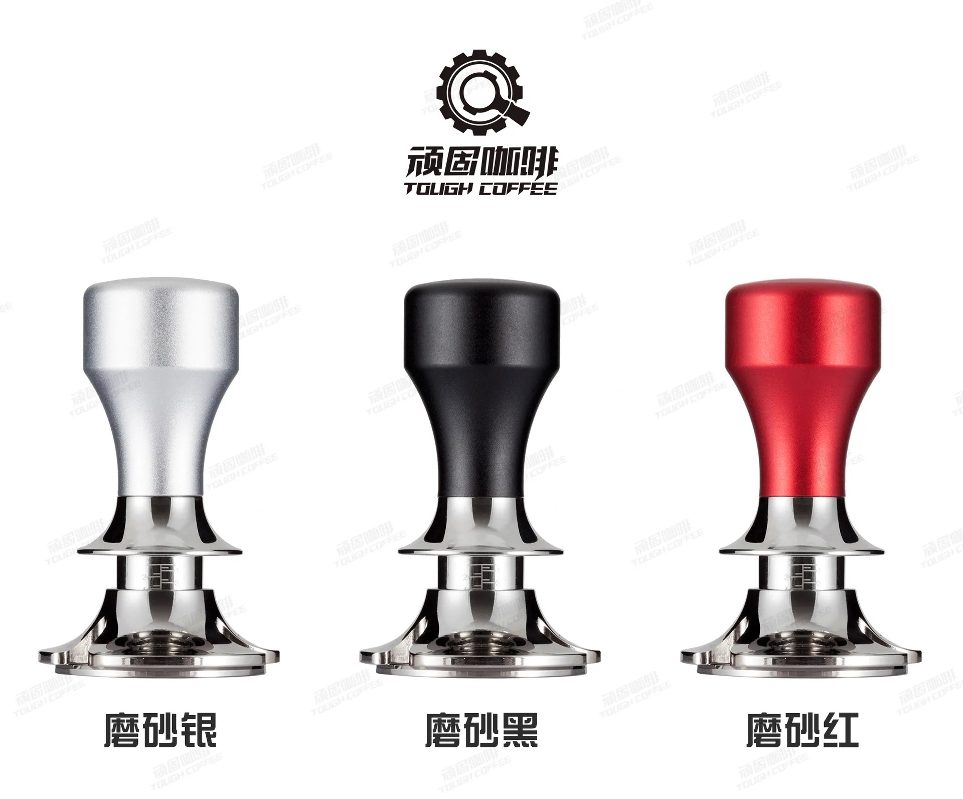 Espresso ajustable de madera de 51mm y 53MM, calibrador de caf&eacute; de acero inoxidable con dise&ntilde;o de desviaci&oacute;n antipresi&oacute;n constante-4