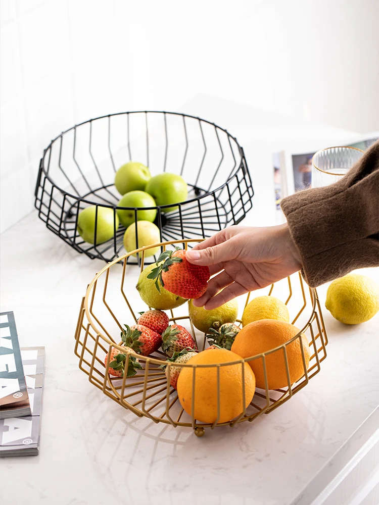 

bowl Nordic fruit basket Modern living room online celebrity wrought iron fruit bowl drain fruit and vegetable storage basket