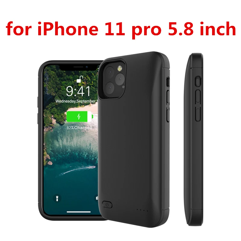 For iPhone 11pro 5.8 Для iPhone 7 8 5 SE 5S чехол для зарядного устройства 4000 мАч запасной внешний аккумулятор чехол для зарядки для iPhone X 6 6s 11 Pro Max чехол для аккумулятора - Цвет: For iPhone 11pro 5.8