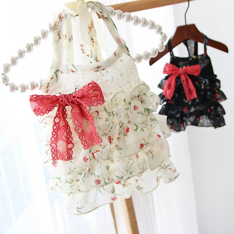 Платье принцессы собак Тюль галстук бабочка для животных кошка платье Чихуахуа