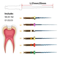 6pcspack dental supplies dental endo endodontic universal engine rotary root canal niti file 21mm25mm