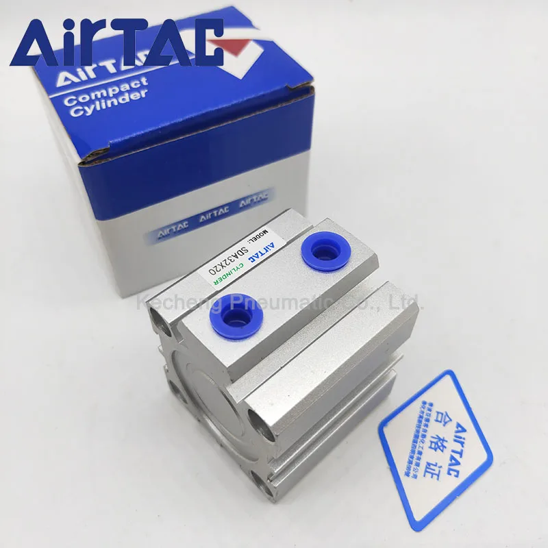 Пневматический цилиндр SDA100 AIRTAC двойного действия Компактный диаметр 100 мм ход 5-25