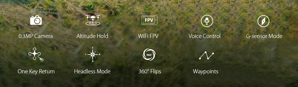 JJRC H42WH Радиоуправляемый Дрон бабочка Голосовое управление WiFi приложение FPV дроны Квадрокоптер игрушечный вертолет с светильник подарки на Рождество для детей