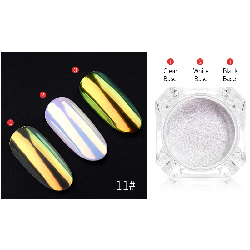 Color 11 PinPai 0,3 г/банка для зеркальных ногтей Единорог Блестящий Порошок для УФ-геля Хамелеон пылезащитный пигмент для ногтей Блестящий Маникюр Инструменты для украшения - Цвет: Color 11