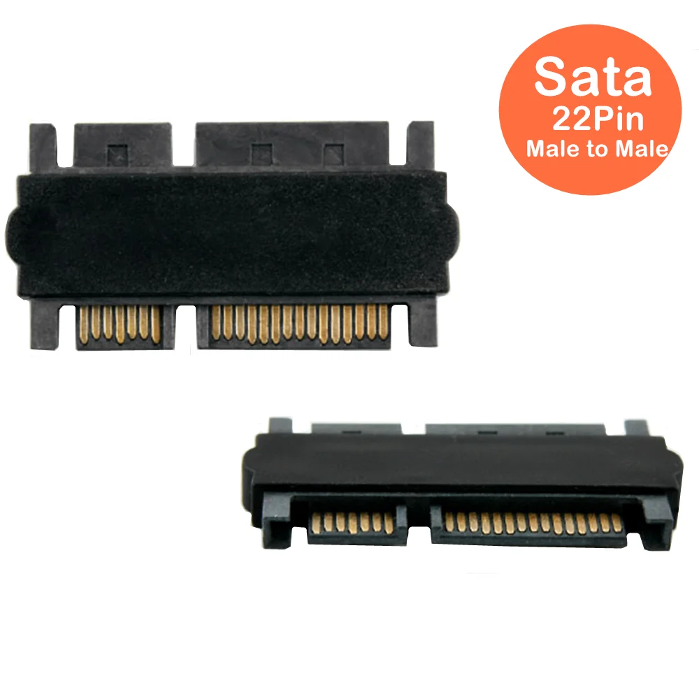 Переходник с разъемами sata 22Pin папа на 3 5 и 2 дюйма SATA 7 + 15 22P прямой переходник |