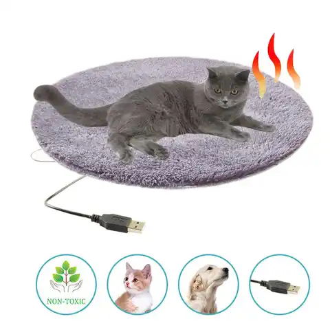 Электрический коврик для домашних животных, коврик с подогревом для собак, подогреваемый USB-коврик для домашних животных, теплое одеяло для ...