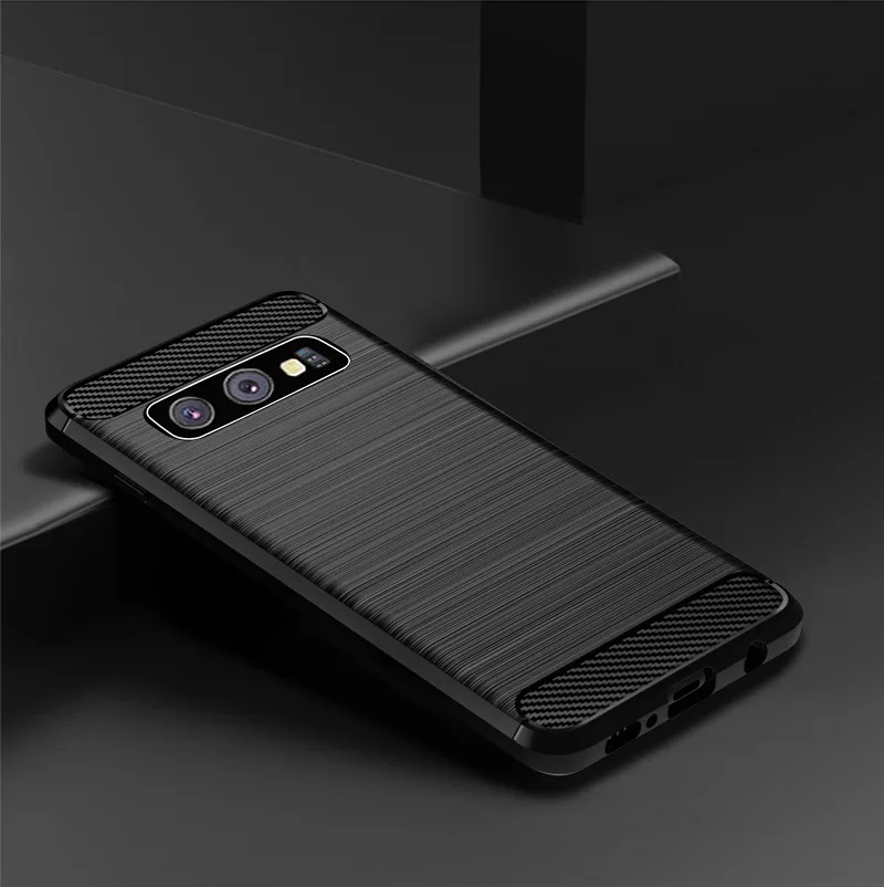 Carbon Fiber Case For Samsung Galaxy Note10+ Note10plus Note10 plus S9 S10 S10e S10+ A70 A20 A50 A40 A10 J4 J6 A6 A7 2018 2019