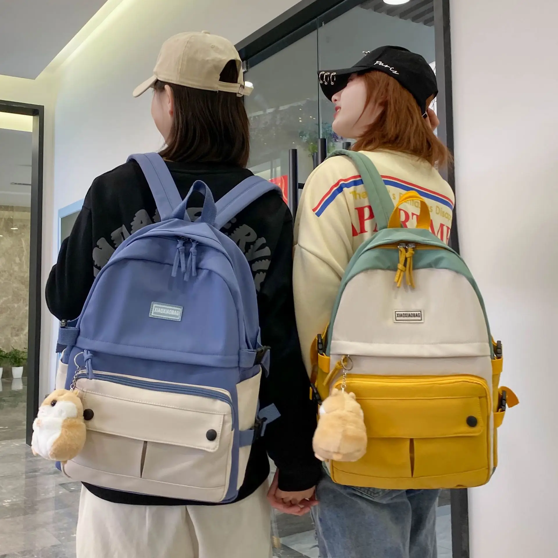 

Изящные женские большие Ёмкость рюкзак Водонепроницаемый нейлон женский школьный рюкзак для колледжа женские рюкзаки для ноутбуков брюки ...