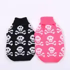Свитер для кошек и собак, джемпер с черепами, жаккардовое пальто для щенков, теплый джемпер, детский маленький и средний размер