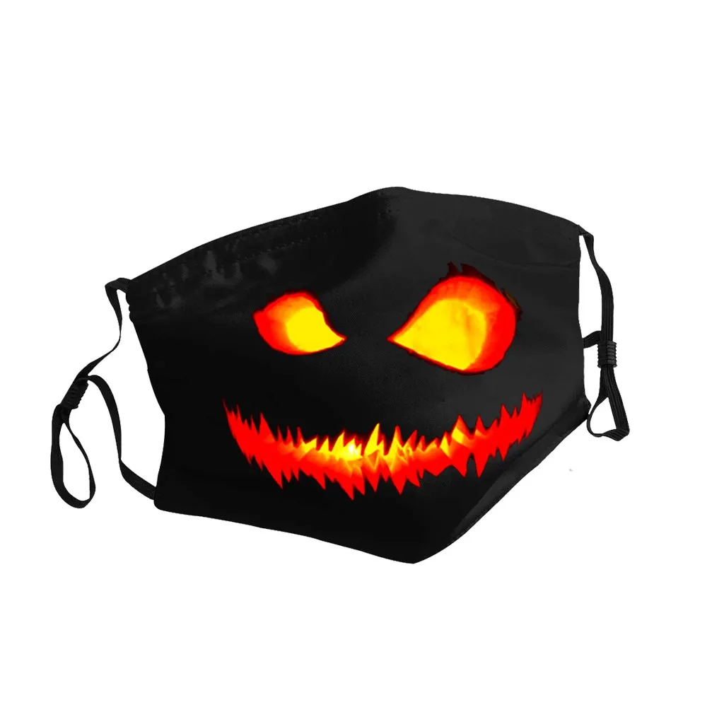 Маска-фильтр с забавными принтами на Хэллоуин можно разместить маску для лица и