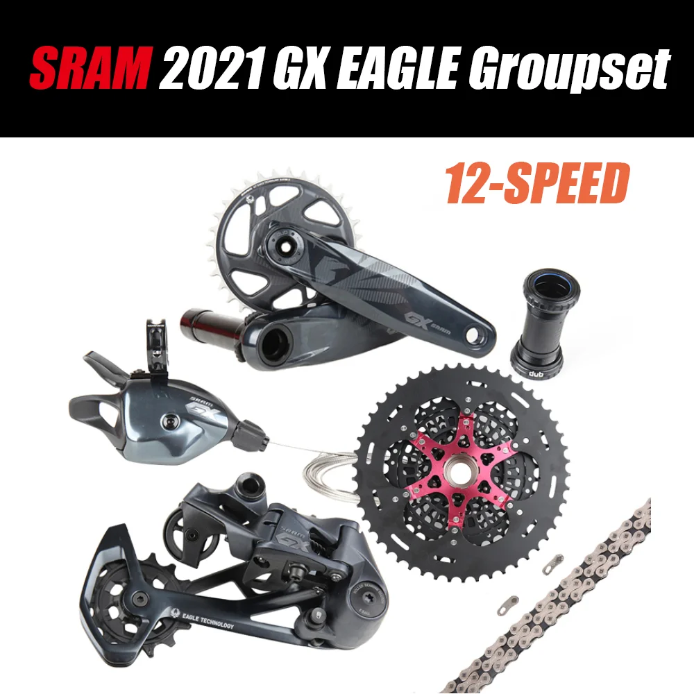 

2021 SRAM GX EAGLE 1X1 2-скоростной велосипедный групповой набор комплект DUB кривошипный механизм FC переключатель передач ТРИГГЕРНАЯ цепь кассета 9-50T...