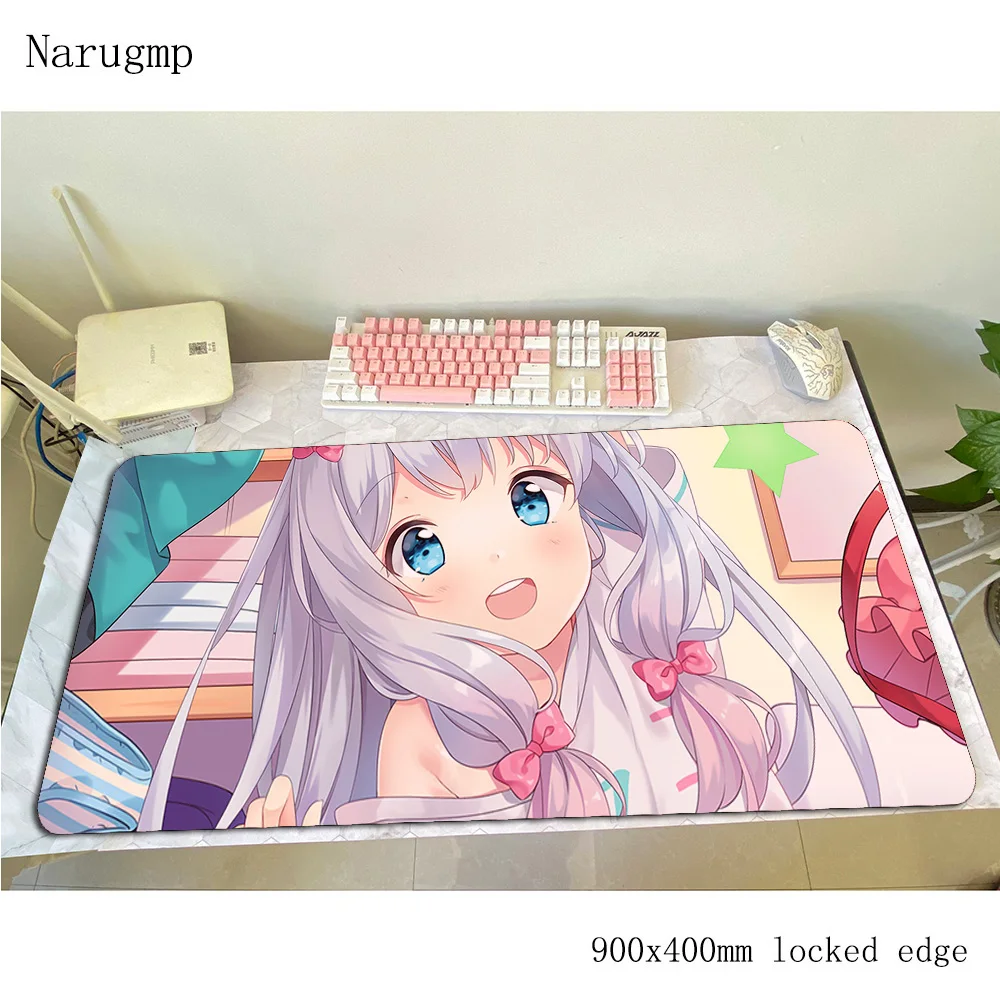 Популярный коврик для мыши Sagiri Izumi компьютерный 900x400x3 мм игровой большой самый