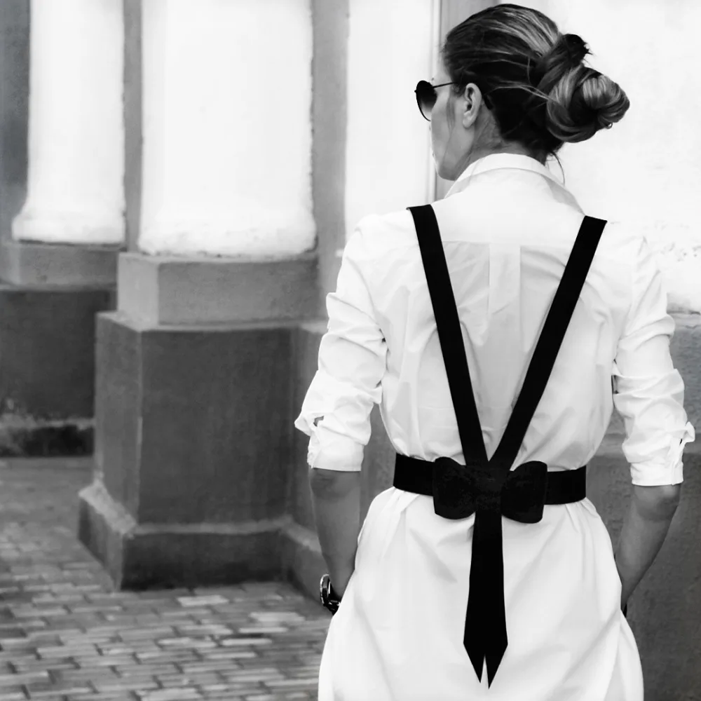 Женский кожаный бант-ремень WKY регулируемый укороченный топ-Портупея из кожи |