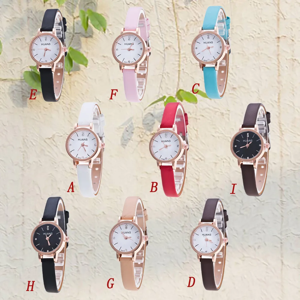 

Minimalist Fashion Woman Fine Strap Watch Travel Souvenir Birthday Gifts Rhinestone Watch Ladies Quartz Wrist Watch Bracelet Set